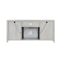 Tony Electric Fireplace TV Stand Cabinet with Heater, 70 Inch Walnut White - BM349954