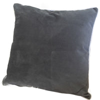Rola Square Throw Pillow, Let It Snow Embroidery, Gray Cotton 20 Inch - BM349962