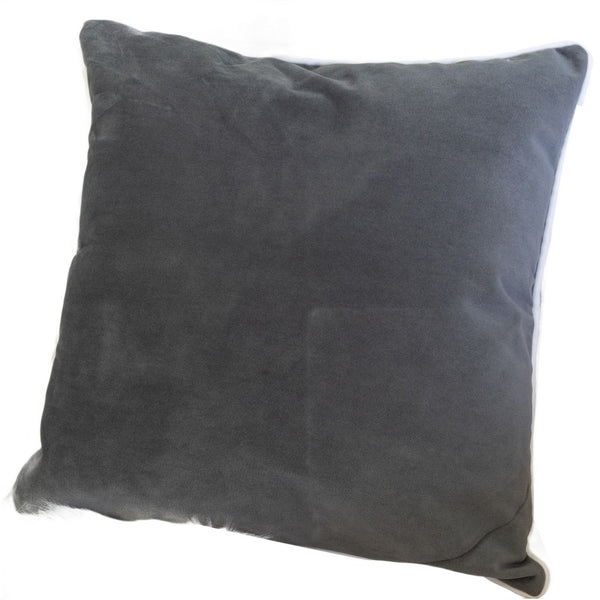 Rola Square Throw Pillow, Let It Snow Embroidery, Gray Cotton 20 Inch - BM349962