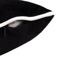Vobo Lumbar Pillow, Ghost, Pumpkin, and Boo Embroidery, Black Velvet 14x20 - BM349968