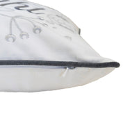 Lumbar Pillow, Merry and Bright Script, Embroidered White Velvet, 14x20 - BM349969