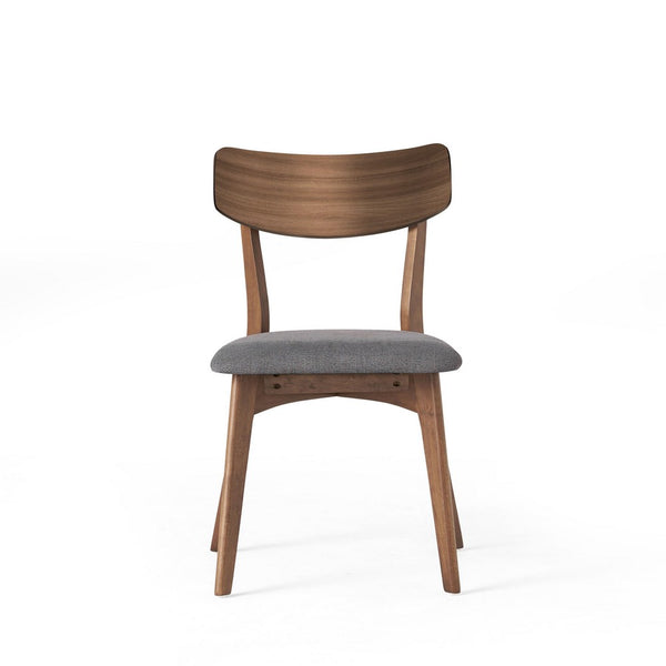 Bety Dining Side Chair Set of 2, Midcentury Design, Gray Cushion Seat - BM349986