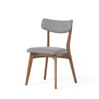 Bety Dining Side Chair Set of 2, Midcentury Design, Dark Gray Fabric - BM349990