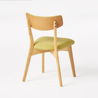 Bety Dining Side Chair Set of 2, Midcentury Design, Lime Green Fabric - BM349991