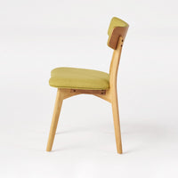 Bety Dining Side Chair Set of 2, Midcentury Design, Lime Green Fabric - BM349991