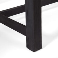 Outdoor Bench, 63 Inch Sandblasted Gray Wood Seat, Black Metal Legs - BM349993