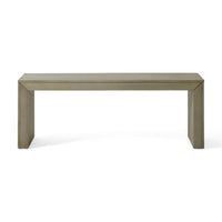 Accent Dining Bench, 48 Inch Taupe Gray Finish, Panel Legs Acacia Wood - BM349994