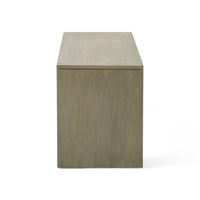 Accent Dining Bench, 48 Inch Taupe Gray Finish, Panel Legs Acacia Wood - BM349994