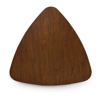 Dela Breakfast Dining Table, 35 Inch Triangular Top, 3 Legs, Medium Brown - BM350009