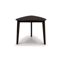 Maly Breakfast Dining Table, 35 Inch Beveled Triangular Top, Merlot Red - BM350010