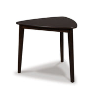 Maly Breakfast Dining Table, 35 Inch Beveled Triangular Top, Merlot Red - BM350010