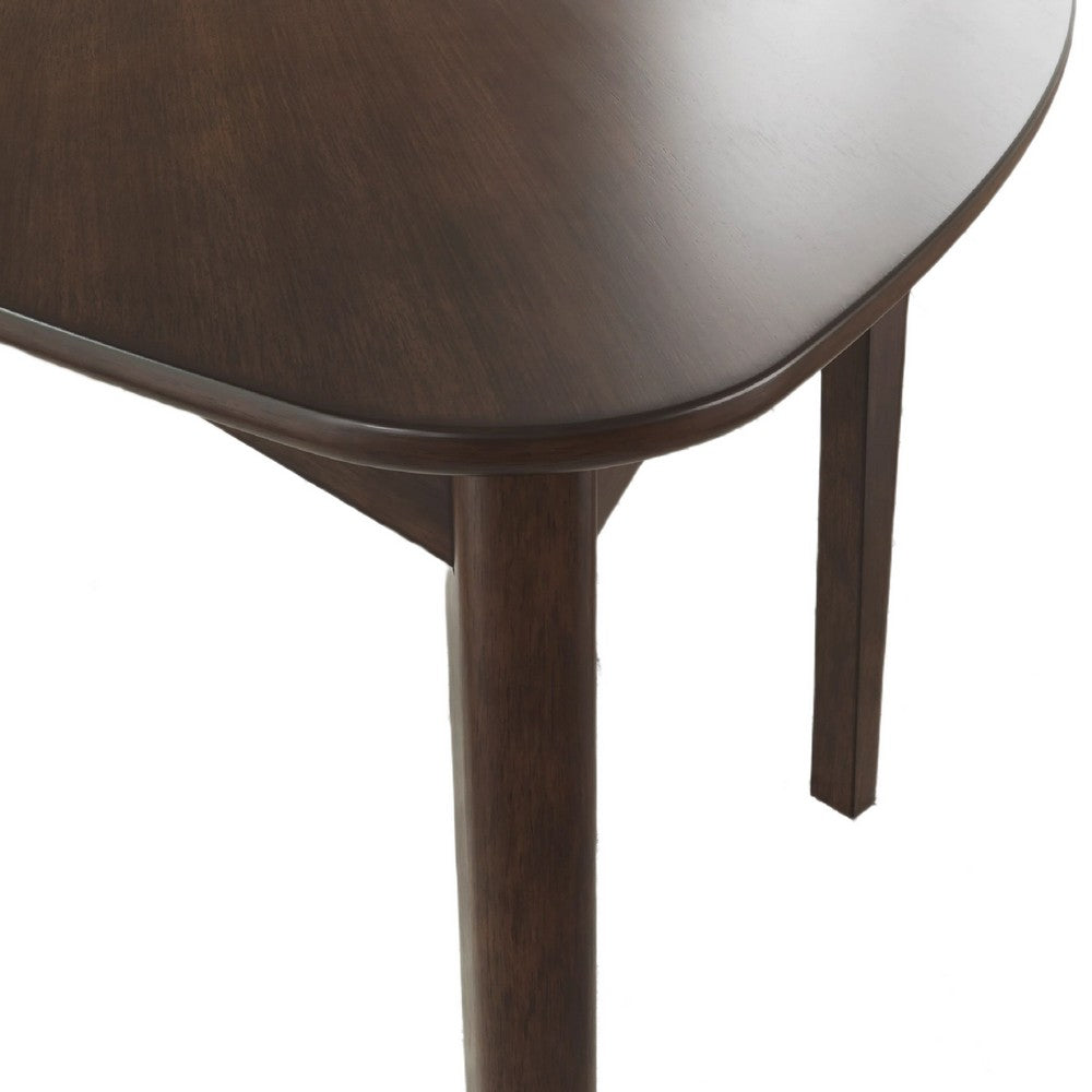 Maly Breakfast Dining Table, 35 Inch Beveled Triangular Top, Merlot Red - BM350010