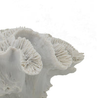 Decorative Coral Sculpture Tabletop Decor, 9 Inch White Polyresin - BM350027