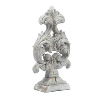 Deki Sculptural Tabletop Decor, Baroque Inspired Crested Arrow, Gray - BM350035