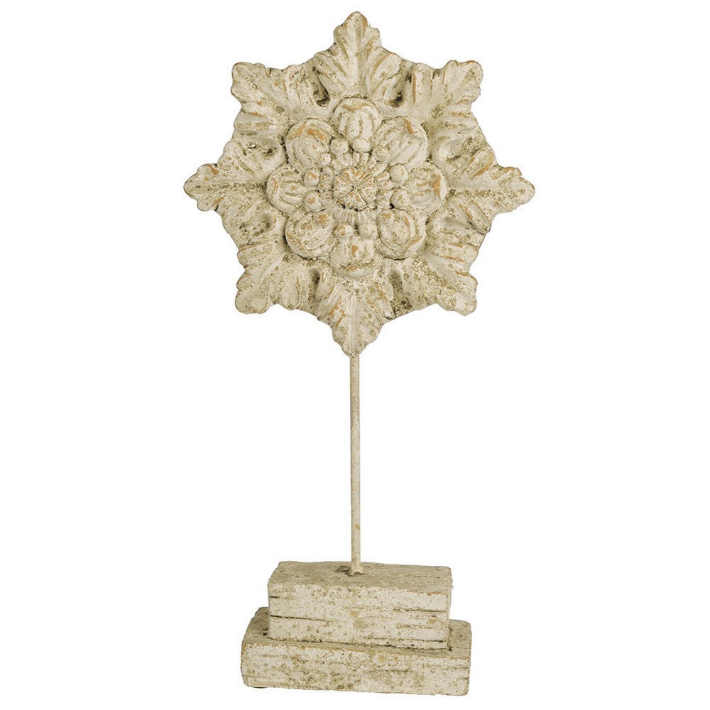 Deki Sculptural Tabletop Decor, Ice Flake Accent Star Shape, Gray - BM350036