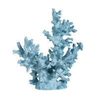 Decorative Sculpture, Faux Coral Accent, Blue Polyresin, 11 Inch Modern - BM350045