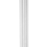 Pillar Candle Holder, 17 Inch Tall Fluted Clear Glass, Classic Square Base - BM350063