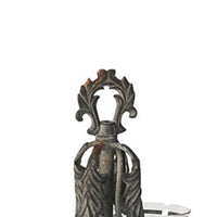 Fia Votive Candle Holder 4 Glass Cups, Black Metal Base with Finial Top - BM350081