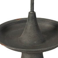 Fia Votive Candle Holder 4 Glass Cups, Black Metal Base with Finial Top - BM350081