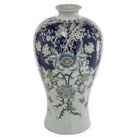 Rayn Decorative Urn, Blue White Chinoiserie Art, 24 Inch Porcelain - BM350113