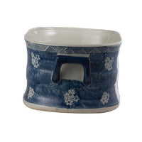 Porcelain Decorative Planter Pots Set of 2, White Blue, 20, 14 Inch - BM350118