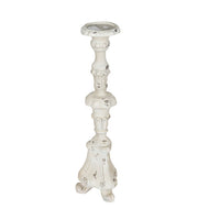 Jewa Vintage Pillar Candle Holder, 25 Inch Distressed White Magnesia - BM350123