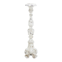 Jewa Vintage Pillar Candle Holder, 28 Inch Speckled White Magnesia - BM350126