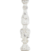Jewa Vintage Pillar Candle Holder, 28 Inch Speckled White Magnesia - BM350126