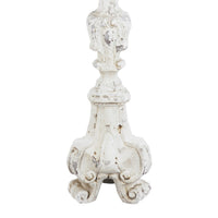 Jewa Vintage Pillar Candle Holder, 28 Inch Speckled White Magnesia - BM350126