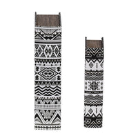 Decorative Book Storage Box Set of 2, White Black Geometric Pattern - BM350128