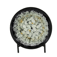 Decorative Charger Plate with Stand, Black and White Ceramic, 18 Inch - BM350142