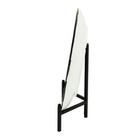 Decorative Charger Plate with Stand, Black and White Ceramic, 18 Inch - BM350142
