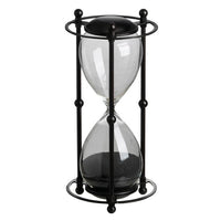 Iaon Hourglass Timer with Black Sand and Iron Stand, Tabletop 13 Inch - BM350152