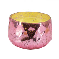 Myla Scented Soy Wax Candle, Round Glass Vessel, Luxe Rose Gold - BM350159