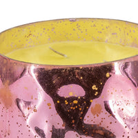 Myla Scented Soy Wax Candle, Round Glass Vessel, Luxe Rose Gold - BM350159