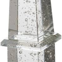 Raga Crystal Accent Lighting, Obelisk Decor Body, Gold Metal Base, 21 Inch - BM350173