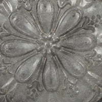 Vello Decorative Metal Tray, Wood Handles, Antique Gray Iron 28 Inch - BM350186