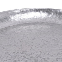 Vello Bar Tray, Round Shape, Hammered Texture, Silver Iron 15 Inch - BM350187