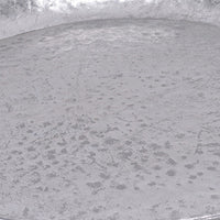 Vello Bar Tray, Round Shape, Hammered Texture, Silver Iron 15 Inch - BM350187