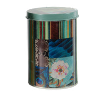 Yuva Decorative Box Set of 3, Animal Motifs and Stripes, Green Tin Metal - BM350191