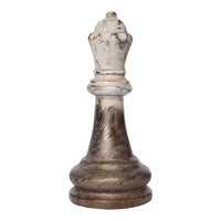 Tabletop Decor, King Chess Piece, Bronze and White Magnesium 21 Inch - BM350194
