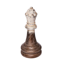 Tabletop Decor, King Chess Piece, Bronze and White Magnesium 21 Inch - BM350194