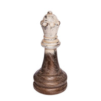 Tabletop Decor, King Chess Piece, Bronze and White Magnesium 21 Inch - BM350194