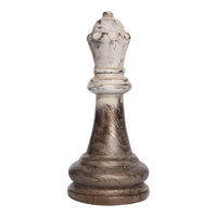 Tabletop Decor, King Chess Piece, Bronze and White Magnesium 21 Inch - BM350194