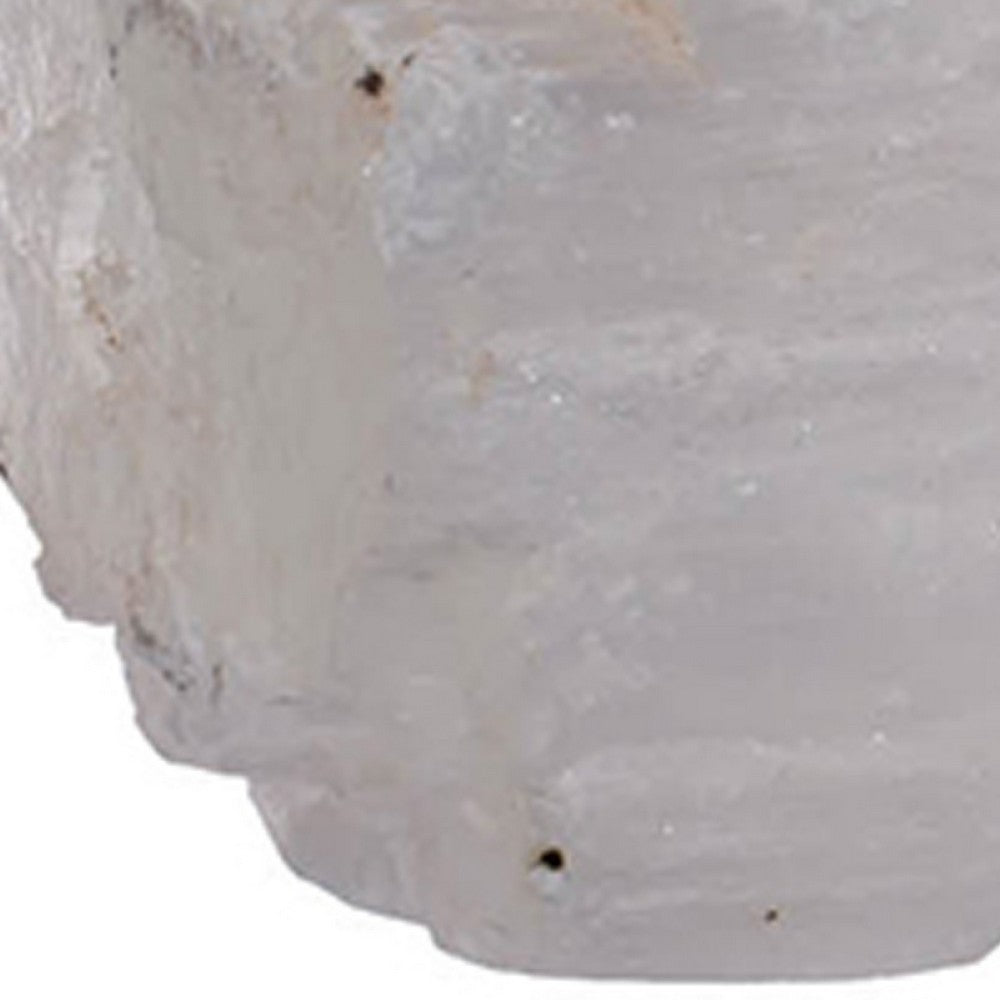 Tabletop Decor, Rectangular Shape, White Natural Selenite, 11 Inch - BM350200