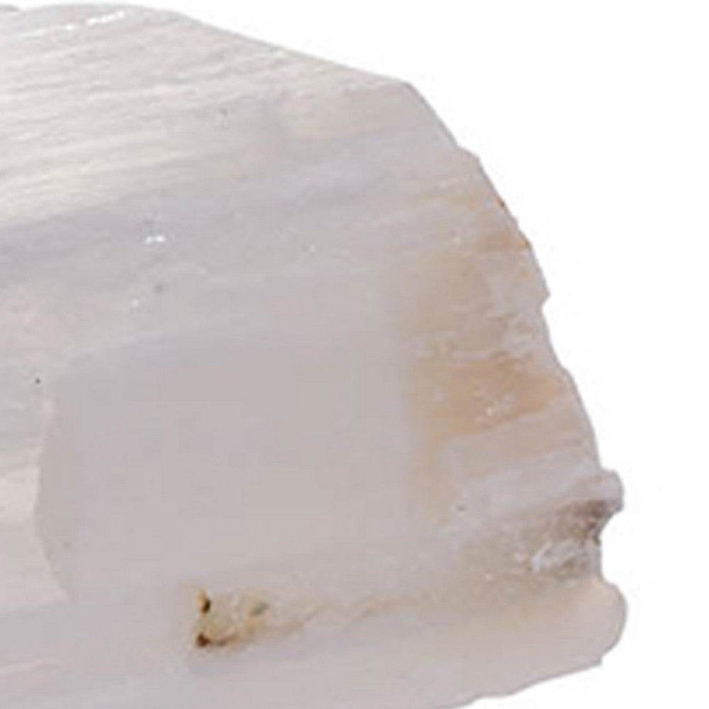 Tabletop Decor, Rectangular Shape, White Natural Selenite, 11 Inch - BM350200