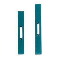 Fara Rectangular Tray Set of 2, Marble Design, Cutout Handle, Blue Plastic - BM350201