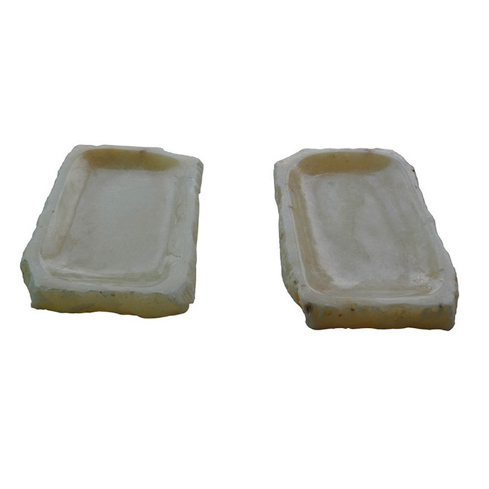 Decorative Accessory Tray, Rectangular Shape, White Onyx Stone, 9 Inch - BM350208