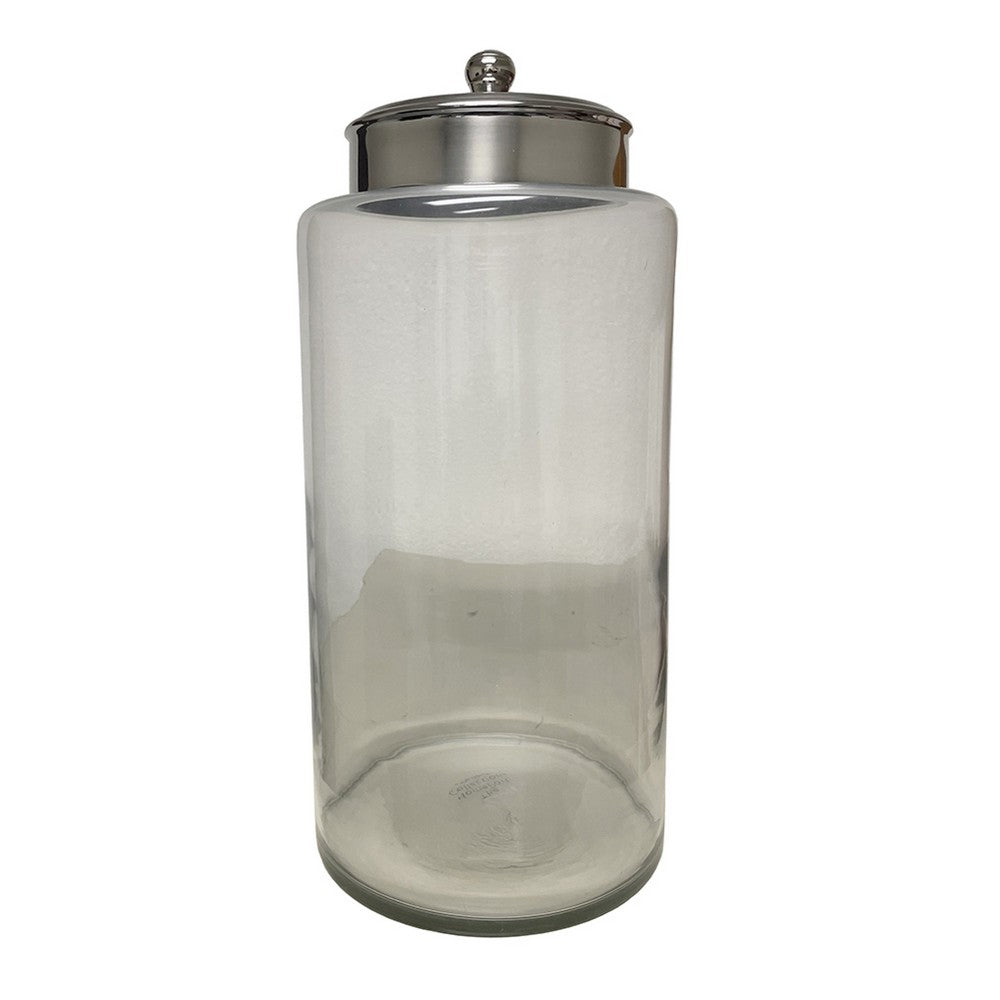 Decorative Pear Shaped Canister with Lid, Hammered Gold Accent 18 Inch - BM350209