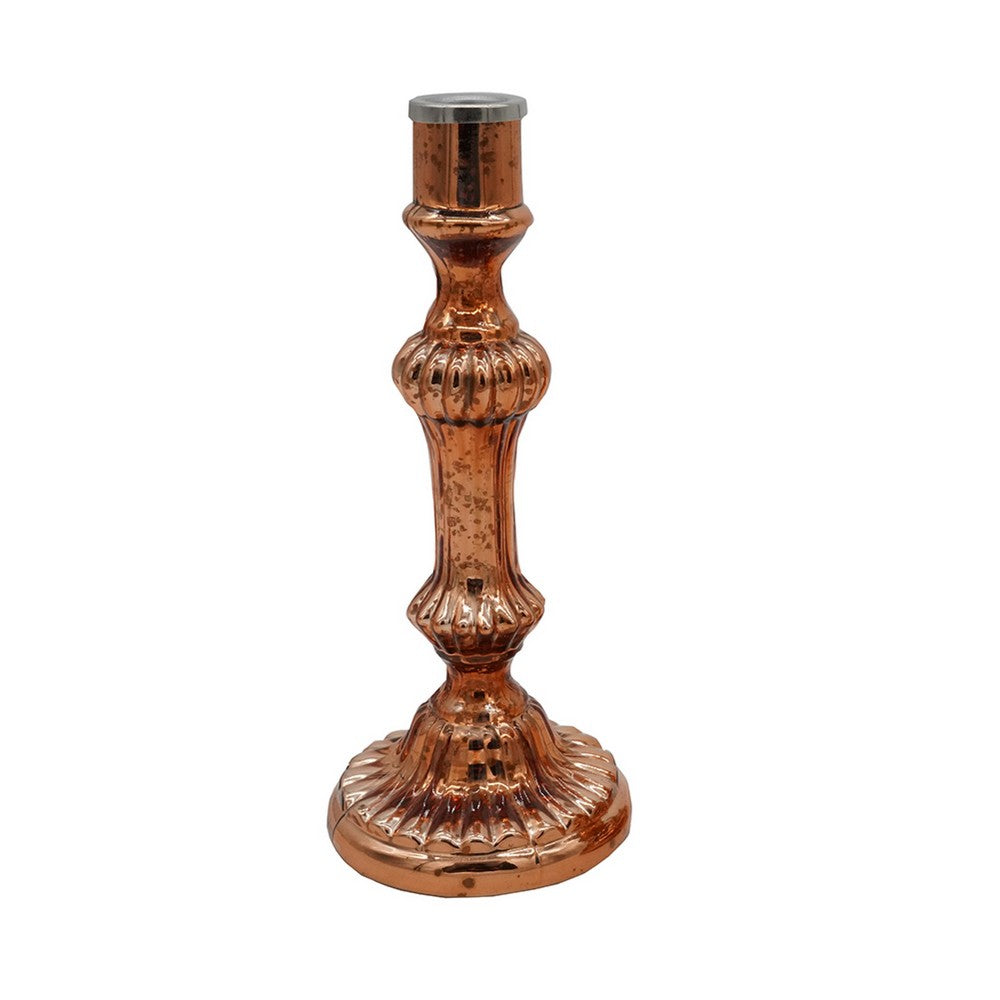 Lemu Luminary Treasures Candle Holder Set of 3, Copper Ornate Iron - BM350212